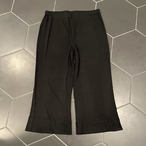 Exclusively Misook Classic Knit Black Pull On Wide Leg Pants Size 2X